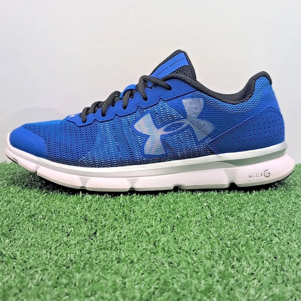 Under Armour UA Micro‎ G Speed Swift Shoes Men's 8.5 Medium Blue White Sneakers